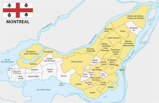 Map showing CleanWiz residential house cleaning coverage across Montreal boroughs