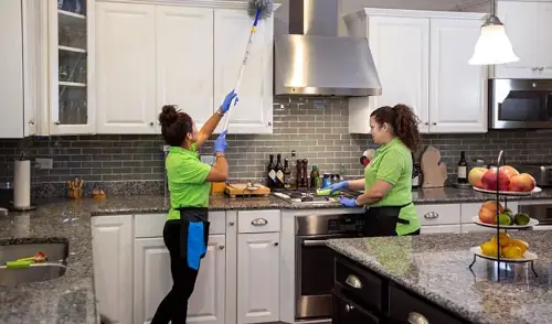 A team cleaning a residential house in Montreal.