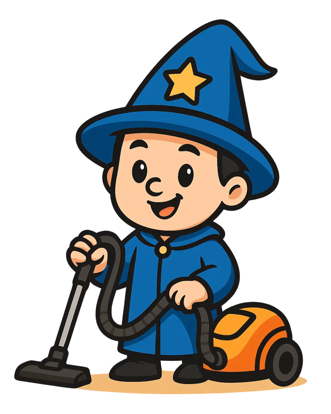 Professional cleaner with vacuum for deep cleaning services in Laval.